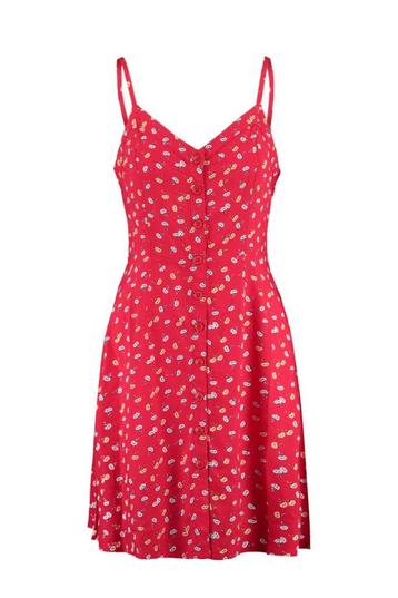America Today A-lijn zomer jurk met all over print rood M beschikbaar voor biedingen