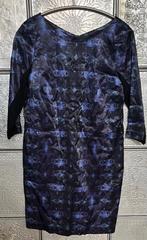 Expresso. Elegant blauw/ zwart jurkje. Mt 40., Maat 38/40 (M), Ophalen of Verzenden, Zo goed als nieuw, Knielengte