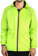 Neon groen/gele regenjas Windbreaker  Perletti Partij 23st, Ophalen, Zo goed als nieuw, Regenjas
