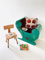 Houten antieke duwslee, arrenslee, toogslede, Ophalen