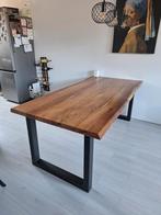 Mango houten eettafel met zwarte U-poten, Huis en Inrichting, Tafels | Eettafels, Ophalen, 100 tot 150 cm, 200 cm of meer, Zo goed als nieuw