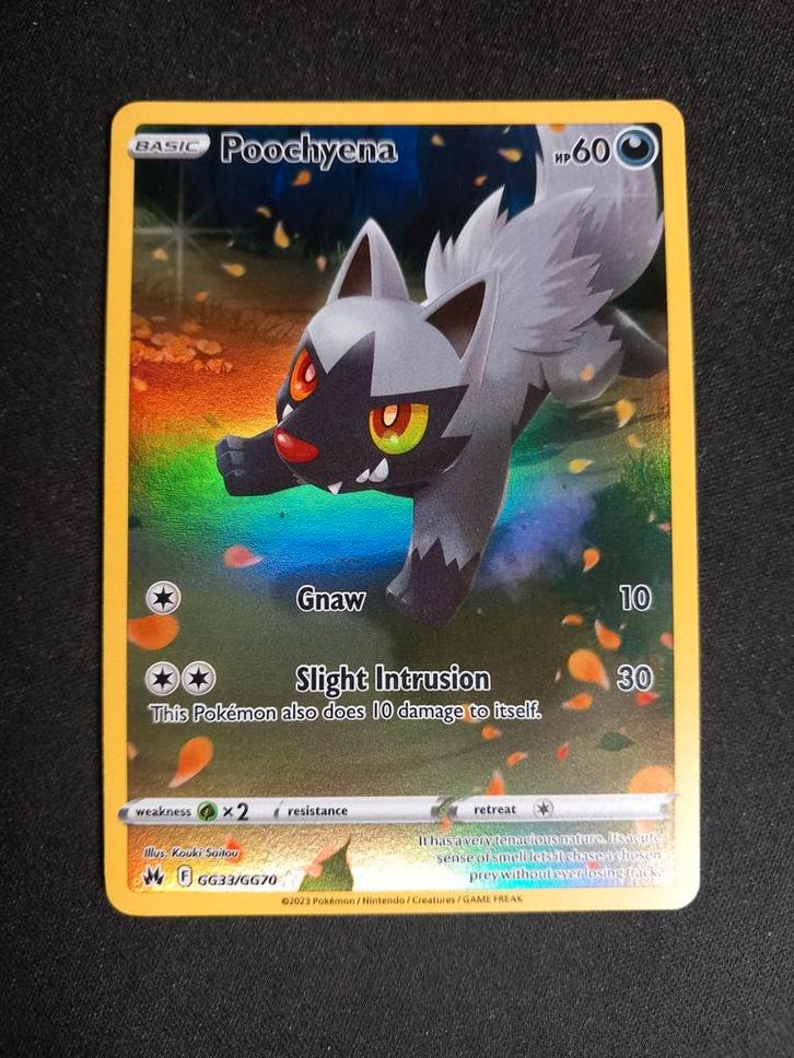 Pokemon Poochyena GG33/GG70 Crown Zenith Galarian Gallery NM, Hobby en Vrije tijd, Verzamelkaartspellen | Pokémon, Zo goed als nieuw