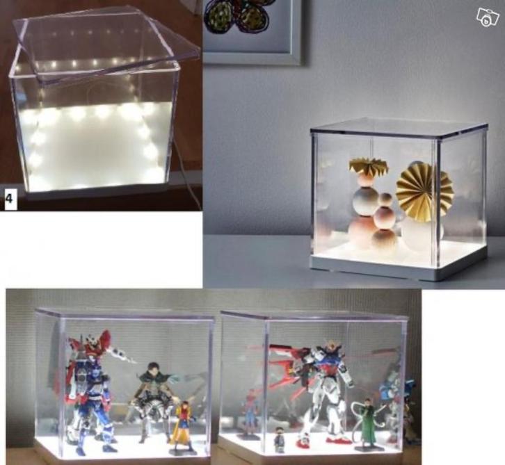 ikea display kast / doos met licht, Huis en Inrichting, Kasten | Vitrinekasten, Zo goed als nieuw, Minder dan 100 cm, 25 tot 50 cm