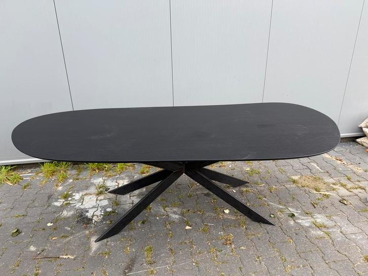 220 x 100 organische zwarte eettafel matrix, Huis en Inrichting, Tafels | Eettafels, Nieuw, 100 tot 150 cm, 200 cm of meer, Vijf personen of meer
