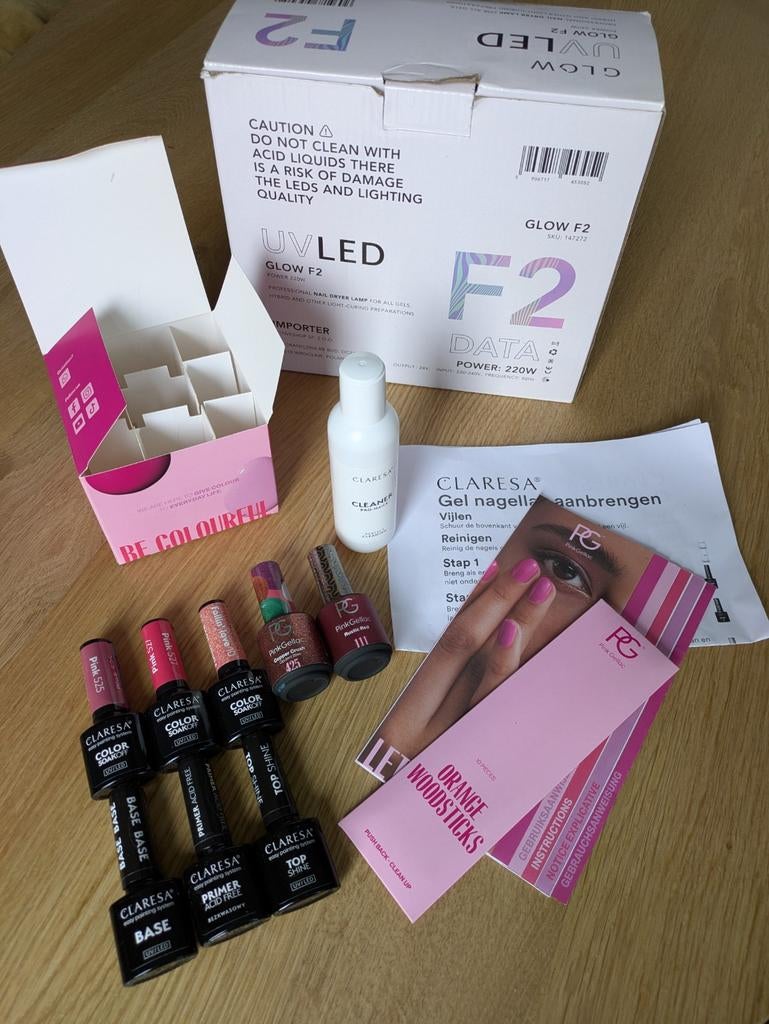 Complete set gellak met UV lamp, Ophalen of Verzenden, Zo goed als nieuw, Overige typen