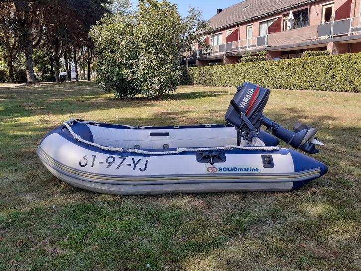 “Rubberboot & Yamaha 5pk – incl. kleine beurt”, Watersport en Boten, Rubberboten, Gebruikt, Overige merken, Aluminium, Minder dan 70 pk