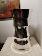 2804  XL Faux Bamboo Chroom Vaas - 30cm, Huis en Inrichting, Woonaccessoires | Vazen, Overige materialen, Overige kleuren, Ophalen of Verzenden