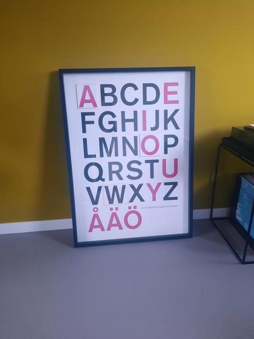 Vintage ikea Olunda alfabet Anna Larsson schilderij poster, Huis en Inrichting, Woonaccessoires | Schilderijen, Tekeningen en Foto's