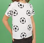 H&M witte shirt polo t-shirt voetbal print maat 134-140, H&M, Nieuw, Ophalen of Verzenden, Shirt of Longsleeve
