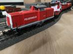 Märklin 29755 Brandweer Trein met Ladderwagen, Wisselstroom, Ophalen of Verzenden, Märklin, Gebruikt