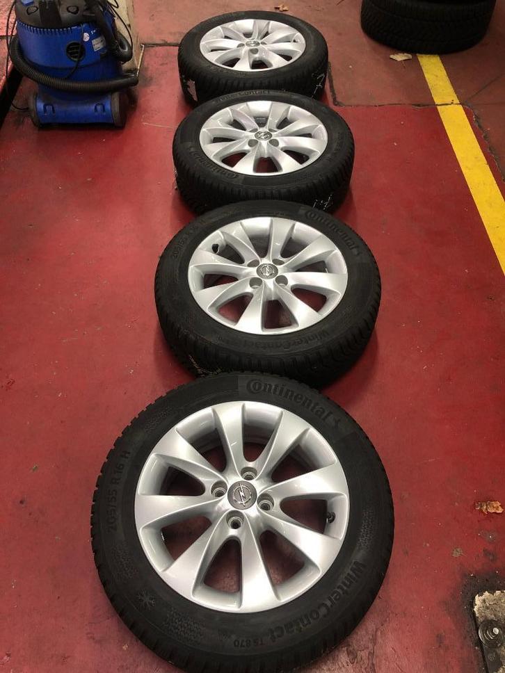 Originele Opel 16 inch velgen + winterbanden, Auto-onderdelen, Banden en Velgen, Velg(en), Winterbanden, 16 inch, 205 mm, Personenwagen
