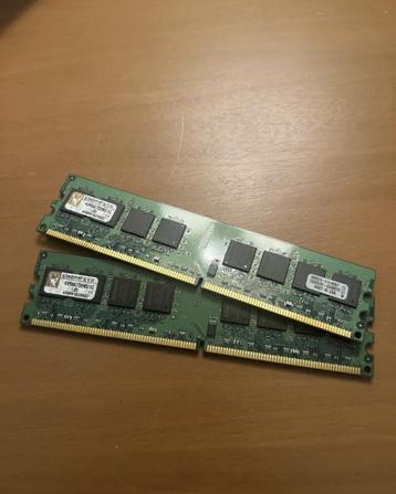 4GB : 2x  2GB 256M x 64-Bit DDR2-667 CL5 240-Pin DIMM beschikbaar voor biedingen