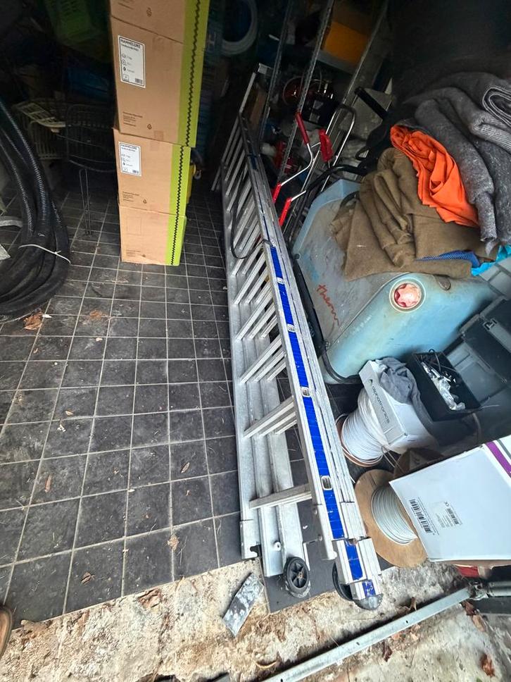 Little Jumbo Driedelige Reformladder, Doe-het-zelf en Verbouw, Ladders en Trappen, Gebruikt, Ladder, 4 meter of meer, Opvouwbaar of Inschuifbaar