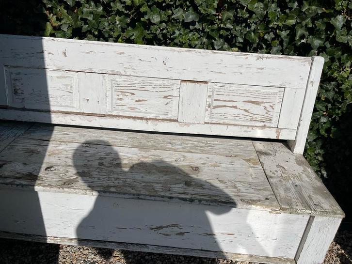 Houten Klepbank - Opknapper gratis op te halen, Antiek en Kunst, Antiek | Meubels | Stoelen en Banken, Ophalen