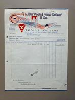 333) FACTUUR DE VOGEL VAN CALCAR & CO NV ZWOLLE 1949, Verzamelen, Merken en Reclamevoorwerpen, Ophalen of Verzenden, Gebruikt