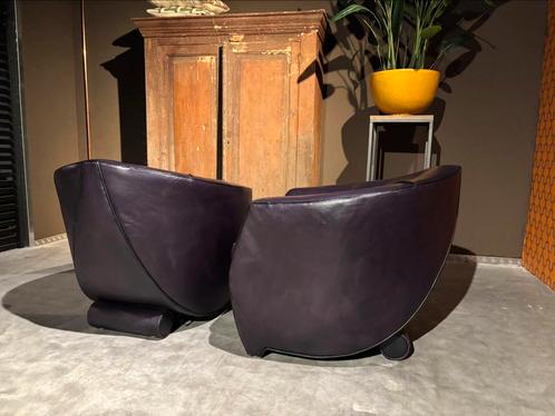 2 Kwaliteits Fauteuil Bart van Bekhoven Artistiek, Huis en Inrichting, Fauteuils, Zo goed als nieuw, Leer, 75 tot 100 cm, Ophalen of Verzenden