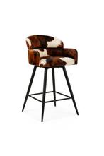 Nieuwe barkrukken van koeienhuid op bestelling, Draaibaar, 5 krukken of meer, 60 tot 90 cm, Nieuw