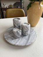 Marmeren set kaarsen met draaiplateau, Ophalen, Overige materialen, Wit, Nieuw