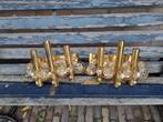 Twee vergulde wandlampen kristal hollywood regency vintage, Huis en Inrichting, Lampen | Wandlampen, Ophalen of Verzenden, Gebruikt
