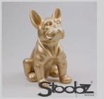 Franse Polystone Bulldog  in het goud. ( Stoobz), Nieuw, Ophalen of Verzenden