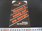 sticker SIEMENS is zuinig met uw energie *, Ophalen, Zo goed als nieuw, Bedrijf of Vereniging