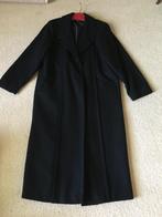 Elegante zwarte wolmix lange jas, Kleding | Dames, Ophalen of Verzenden, Zo goed als nieuw, Maat 38/40 (M), Zwart