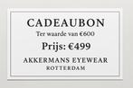 Brillen Cadeaubon van €600 voor €499! Akkermans, Eén persoon, Cadeaubon
