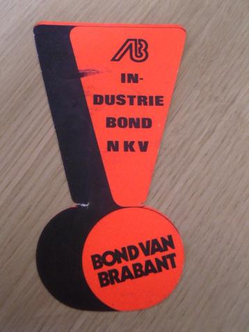 sticker industrie bond NKV  Bond van Brabant  beschikbaar voor biedingen