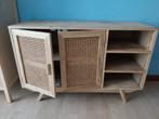 Boho Dressoir Kast met Rotan, Huis en Inrichting, Ophalen, Gebruikt, Boho