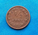 1/2 cent 1884, Ophalen of Verzenden, 1 cent, Losse munt