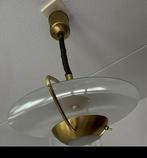 Full Brass Pendant Lamp, 1970s, Germany Wofi leuchten., Ophalen of Verzenden, Zo goed als nieuw, Glas