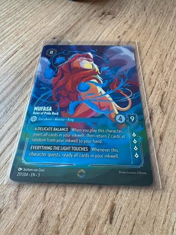 Lorcana Mufasa Ruler of Pride Rock Enchanted beschikbaar voor biedingen