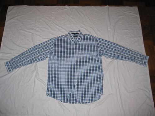 Geruit overhemd van de Bijenkorf, Kleding | Heren, Overhemden, Zo goed als nieuw, Halswijdte 43/44 (XL), Blauw, Ophalen of Verzenden