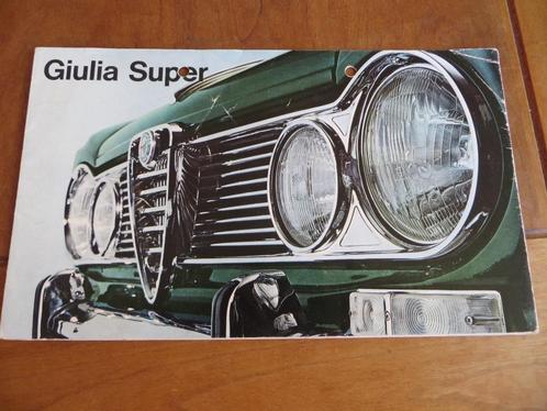 Folder Alfa Romeo Giulia Super 1600 1966, Engelse tekst, Boeken, Auto's | Folders en Tijdschriften, Gelezen, Alfa Romeo, Verzenden