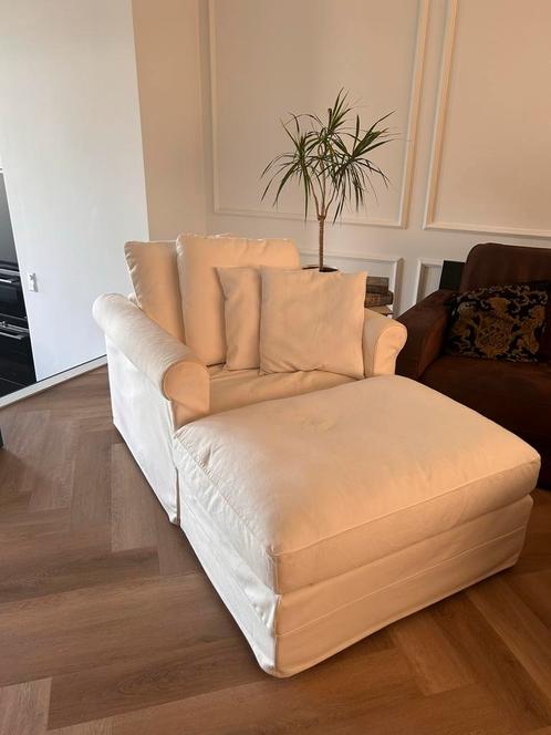Chaise Longue - stoel met hocker, Huis en Inrichting, Banken | Sofa's en Chaises Longues, Gebruikt, Minder dan 150 cm, 125 tot 150 cm