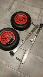 Wielen voor vervoer rubberboot, Ophalen