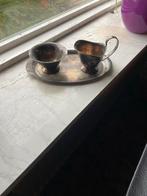 Verzilverde kandelaar en suiker set, Antiek en Kunst, Antiek | Goud en Zilver, Ophalen of Verzenden, Zilver