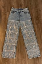 Jeans met glitter franjes (dupe van Loavies), Blauw, Nieuw, Ophalen of Verzenden, Maat 36 (S)