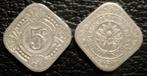 Vierkante 5 cent 1943, Postzegels en Munten, Munten | Nederland, Verzenden, Koningin Wilhelmina, 5 cent