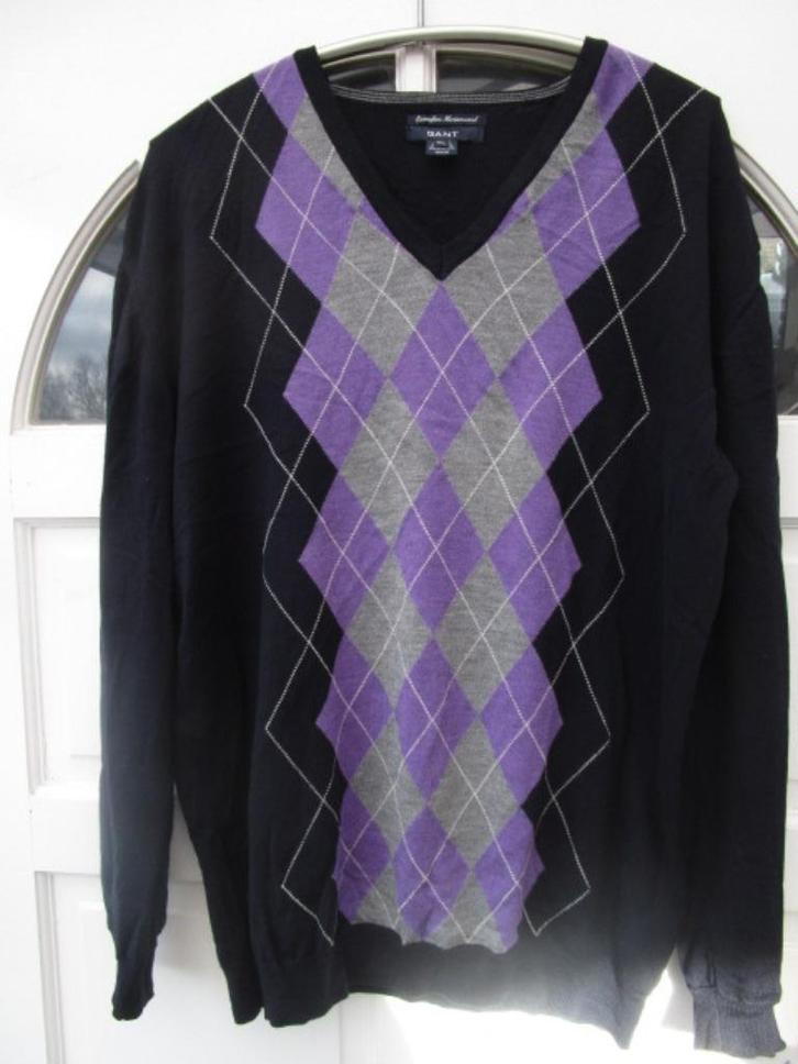 Mooie wollen Gant trui maat 3XL valt als XL, Kleding | Heren, Truien en Vesten, Zo goed als nieuw, Maat 56/58 (XL), Zwart, Ophalen