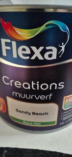 Ongeopend 2.5L flexa creations extra mat kleur sandy beach, Doe-het-zelf en Verbouw, Overige kleuren, Nieuw, Ophalen of Verzenden