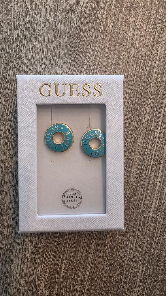 guess oorbellen, Overige materialen, Blauw, Nieuw, Ophalen of Verzenden