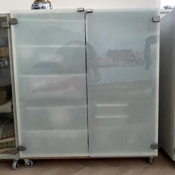 1 unieke IKEA Ivar kast met glazen deuren 80cmx82cmx29cm - afbeelding 5