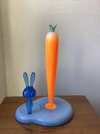 Alessi keukenrolhouder Bunny & Carrot design blauw oranje, Ophalen of Verzenden, Zo goed als nieuw