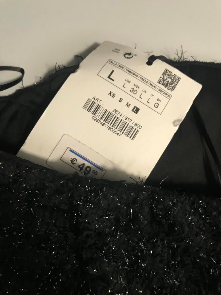 Zara korset zwart met glitter, Kleding | Dames, Tops, Zwart, Maat 42/44 (L), Nieuw, Ophalen of Verzenden