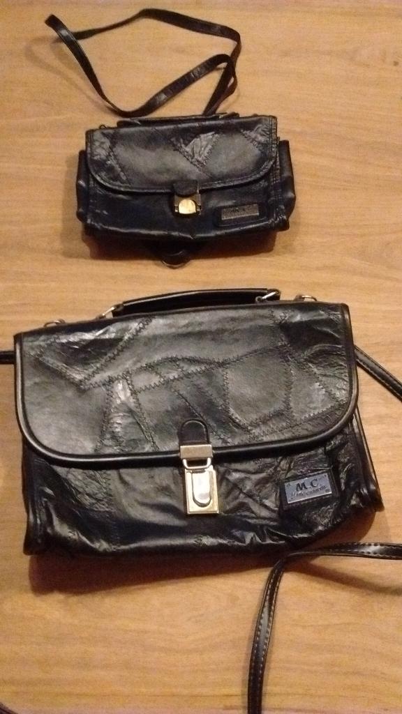 2 prachtige vintage tassen merk: marc chantal, Sieraden, Tassen en Uiterlijk, Tassen | Damestassen, Ophalen, Gebruikt, Zwart, Schoudertasje