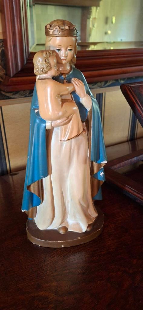 Vintage J.D.B. Depose Maria met Kind Beeldje, Ophalen