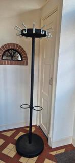 Zwarte staande kapstok met parapluhouder, Ophalen, Gebruikt, Metaal, Staande kapstok