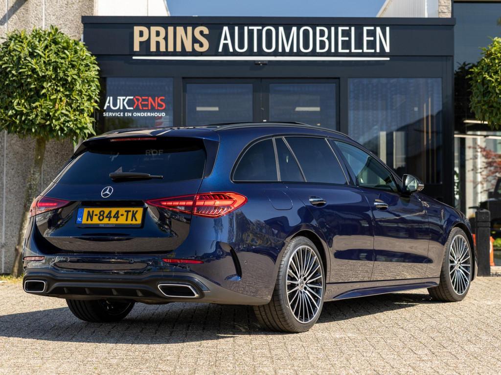 Mercedes-Benz C-klasse Estate 200 AMG-Line|Pano|Sfeer|Adaptc, Automaat, Euro 6, 4 cilinders, Blauw
