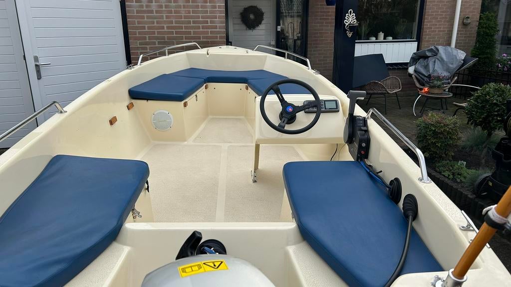Sloep. Seafinder 430 met 20pk Honda, Watersport en Boten, Ophalen, 10 tot 30 pk, Gebruikt, Snelvarend